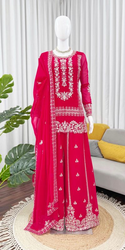 KD 1533 Pink Blooming Georgette Salwar Suit Perfect for Wedding, Party, Ethnic Day, Housewarming, Pongal . Available at ₹2149 only. Delivery 4-6 Workin | Salwar suit, Casual Suits, Creative suits, Designer Suits, Palazzo Suits, Party Wear Suits, Patiala Suits, Straight Suits