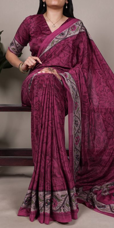 YNF 7056 Pink Crepe Printed with Designer Saree Work. Wedding, Party, Festive, Events, Get it for ₹1499. Delivery 4-6 Working Days. Shop now. | Sarees, Bollywood Sarees, Creative Sarees, Designer Sarees, Embroidered Sarees, Ethnic Saree, Modern Digital sarees, Party Wear Sarees