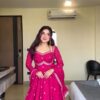 RTC 5924 Pink Georgette Thread With Sequence Gown Perfect for Wedding, Party, Reception, Holi, Eid . Available at ₹1999 only. Delivery 4-6 Working Days. | Gowns, Bollywood Gowns, Creative Gowns, Designer Gowns, Embroidered Gowns, Party Wear Gowns
