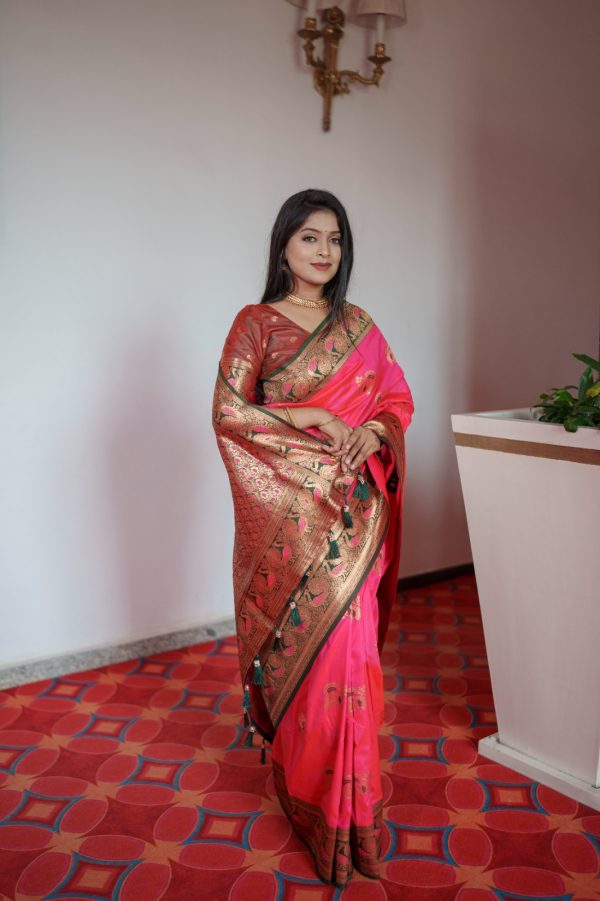 MB Paithani-3 Pink Color in Pethani Silk Zari Work & Lace Work Saree . Grab it for ₹2199. Delivery 4-6 Working Days. Shop now. | Sarees, Bollywood Sarees, Creative Sarees, Designer Sarees, Embroidered Sarees, Ethnic Saree, Modern Digital sarees, Party Wear Sarees