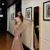 Pink Soft Butterfly Net Lehenga Saree