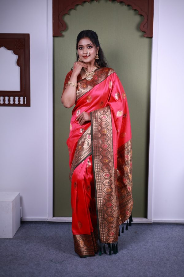 MB 22 Pink Soft Paithani silk Saree Perfect for Wedding, Party, Sangeet, Haldi, Housewarming – . Best Price ₹2449. Delivery 4-6 Working Days. Shop no | Sarees, Bollywood Sarees, Creative Sarees, Designer Sarees, Embroidered Sarees, Ethnic Saree, Modern Digital sarees, Party Wear Sarees