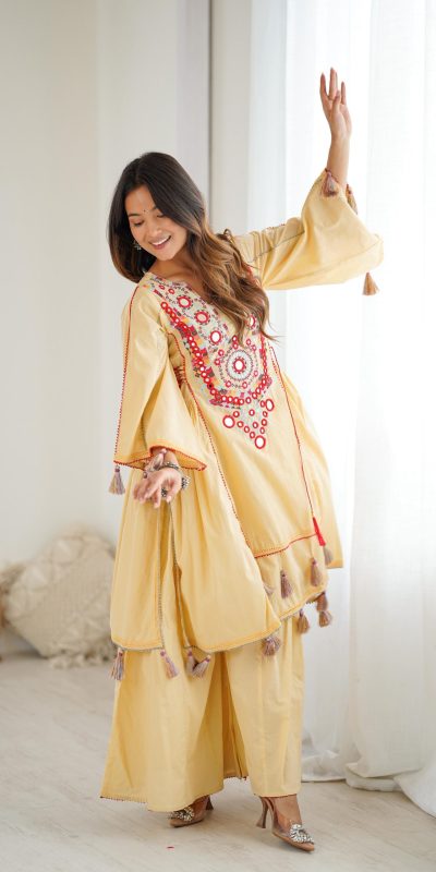 SRK 5286 Cream in Khadi Cotton Mirror Work & Embroidery Work Salwar Suit . Now at just ₹2099. Delivery 4-6 Working Days. Shop now. | Jump Suits, Salwar suit, Casual Suits, Creative suits, Designer Suits, Palazzo Suits, Party Wear Suits, Patiala Suits, Straight Suits