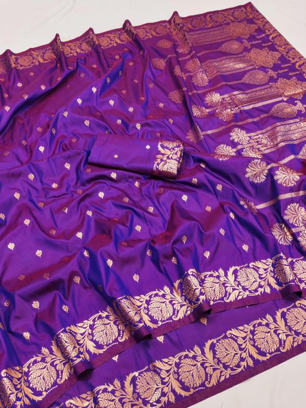 MB 171 Purple Banarasi Silk Saree Perfect for Wedding, Party, Holi, Pongal, Pooja –. Festive Deal ₹1849. Delivery 4-6 Working Days. Shop now. | Sarees, Bollywood Sarees, Creative Sarees, Designer Sarees, Embroidered Sarees, Ethnic Saree, Modern Digital sarees, Party Wear Sarees