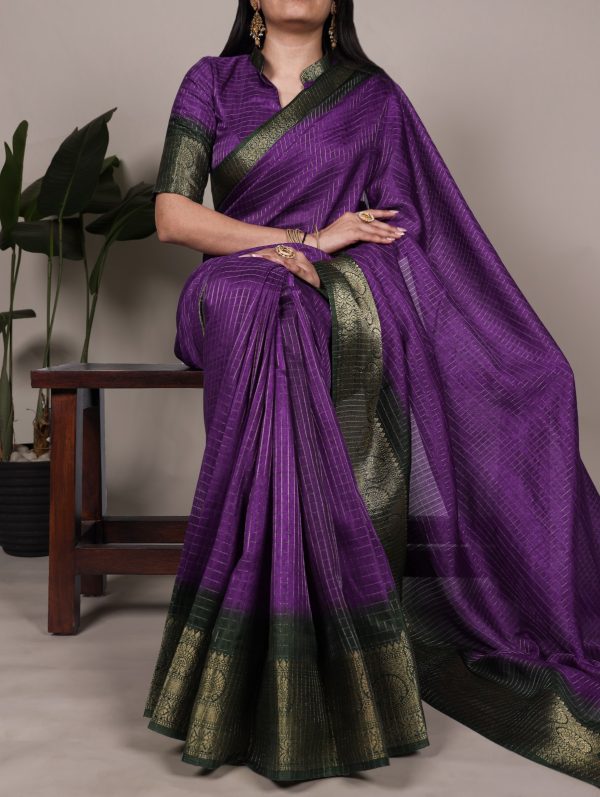 YNF 7906 Purple Dola Chex with Zari Work Saree . Wedding, Party, Festive, Events Special Price ₹1599. Delivery 4-6 Working Days. Shop now. | Sarees, Bollywood Sarees, Creative Sarees, Designer Sarees, Embroidered Sarees, Ethnic Saree, Modern Digital sarees, Party Wear Sarees