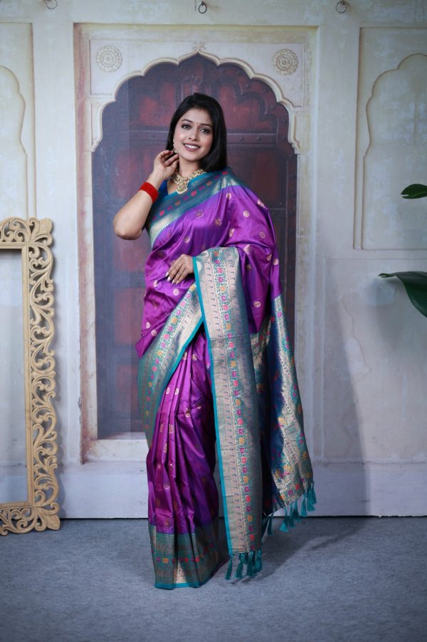 MB 18 Purple Paithani Ajanta Lotus Saree Perfect for Wedding, Party, Lohri, Durga Puja, Eid – . Get it for ₹2449. Delivery 4-6 Working Days. Shop now. | Sarees, Bollywood Sarees, Creative Sarees, Designer Sarees, Embroidered Sarees, Ethnic Saree, Modern Digital sarees, Party Wear Sarees