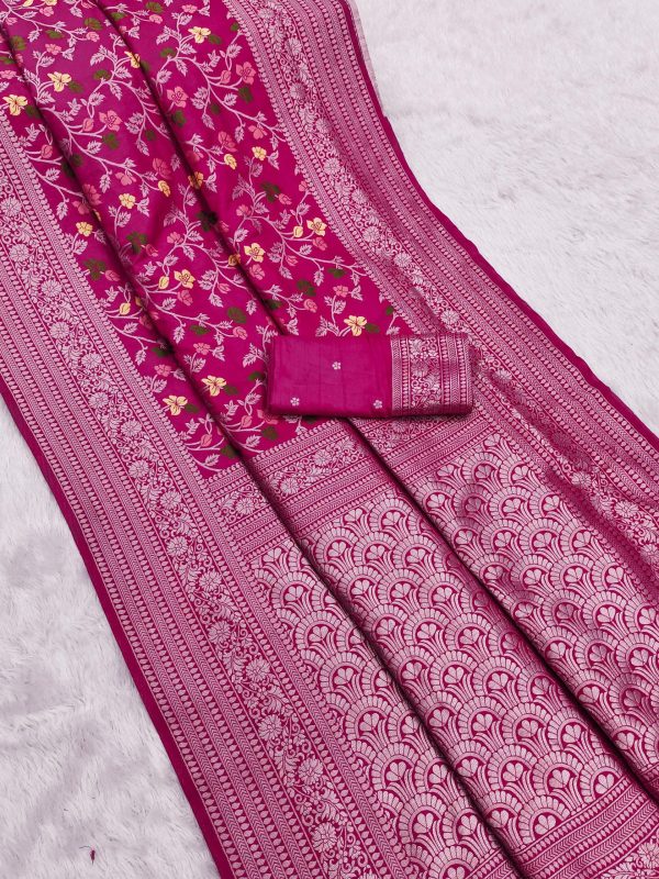 MB 96 Maroon Color Khaddi Pashmina with Zari Work & Lace Work Saree . Now at just ₹1999. Delivery 4-6 Working Days. Shop now. | Sarees, Bollywood Sarees, Creative Sarees, Designer Sarees, Embroidered Sarees, Ethnic Saree, Modern Digital sarees, Party Wear Sarees