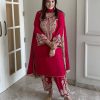 ZSR 3097 Red Pure Chinnon Silk With Embroidery Sequence Work With Full Sleeve Salwar Suit Wedding, Party, Festive, Events Exclusive Offer ₹1899. D | Jump Suits, Tops & Bottoms, Track Suits, Salwar suit, Casual Suits, Creative suits, Designer Suits, Palazzo Suits, Party Wear Suits, Patiala Suits, Straight Suits, Trendy Wear