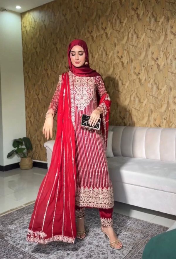 RTC 5931 Red in Faux Georgette Lace Work Salwar Suit . Wedding, Party, Festive, Events Now at just ₹2149. Delivery 4-6 Working Days. Shop now. | Jump Suits, Salwar suit, Casual Suits, Creative suits, Designer Suits, Palazzo Suits, Party Wear Suits, Patiala Suits, Straight Suits