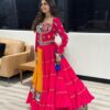 Red Georgette Digital Print Lehenga Choli