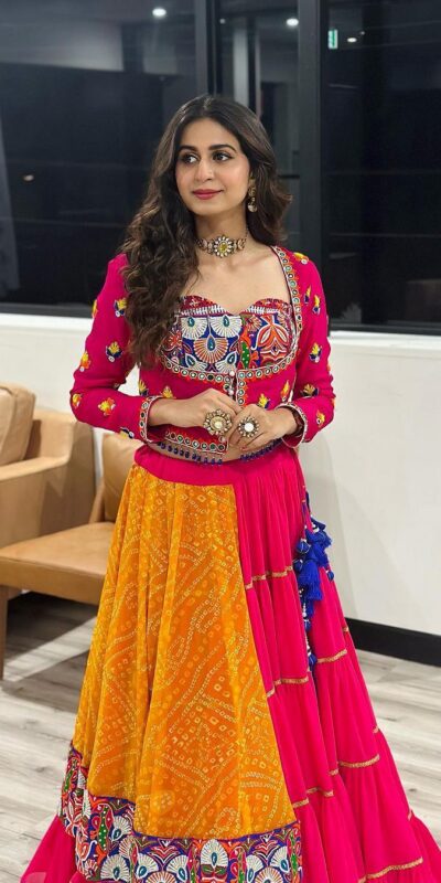 KF 1591 Red in Faux Georgette Digital Print & Mirror Work Lehenga Choli. Available at ₹1649 only. Delivery 4-6 Working Days. Shop now. | Lehenga, Bollywood Lehenga, Creative Lehenga, Designer Lehenga, Embroidered Lehenga, Party Wear Lehenga