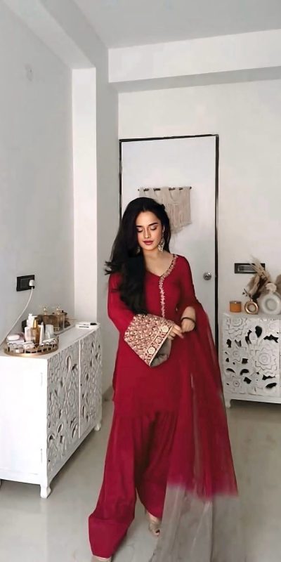 NSR 854 Red Natural Satin Silk Sequence Work with Lace Work & Embroidery Work Salwaar Suit Now at just ₹1799. Delivery 4-6 Working Days. Shop now. | Jump Suits, Salwar suit, Casual Suits, Creative suits, Designer Suits, Palazzo Suits, Party Wear Suits, Patiala Suits, Straight Suits