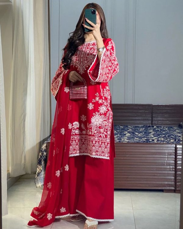 BE 394 Red Roman Silk With Embroidery Work & Lace Work Salwar Suit . Best Price ₹2099. Delivery 4-6 Working Days. Shop now. | Jump Suits, Tops & Bottoms, Track Suits, Salwar suit, Casual Suits, Creative suits, Designer Suits, Palazzo Suits, Party Wear Suits, Patiala Suits, Straight Suits, Trendy Wear