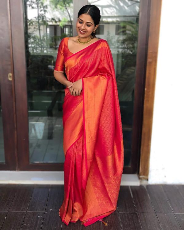 KP 4040 Red Soft Lichi Silk Saree Perfect for Wedding, Party, Ethnic Day, Raksha Bandhan, Temple Visit – . Exclusive Offer ₹1299. Delivery 4-6 Working D | Sarees, Bollywood Sarees, Creative Sarees, Designer Sarees, Embroidered Sarees, Ethnic Saree, Modern Digital sarees, Party Wear Sarees