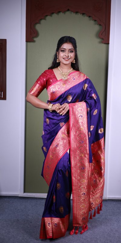 MB 22 Royal Blue Soft Paithani silk Saree Perfect for Wedding, Party, Sangeet, Haldi, Housewarming – . Best Price ₹2449. Delivery 4-6 Working Days. Shop no | Sarees, Bollywood Sarees, Creative Sarees, Designer Sarees, Embroidered Sarees, Ethnic Saree, Modern Digital sarees, Party Wear Sarees