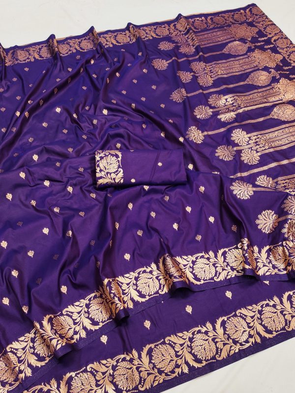 MB 171 Royal Purple Banarasi Silk Saree Perfect for Wedding, Party, Holi, Pongal, Pooja –. Festive Deal ₹1849. Delivery 4-6 Working Days. Shop now. | Sarees, Bollywood Sarees, Creative Sarees, Designer Sarees, Embroidered Sarees, Ethnic Saree, Modern Digital sarees, Party Wear Sarees