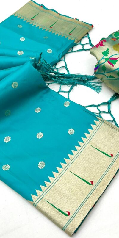 MB 150 Sky Blue A Pethani silk Saree Perfect for Wedding, Party, Baisakhi, Reception, Traditional Day – . Affordable Price ₹2549. Delivery 4-6 Working | Sarees, Bollywood Sarees, Creative Sarees, Designer Sarees, Embroidered Sarees, Ethnic Saree, Modern Digital sarees, Party Wear Sarees