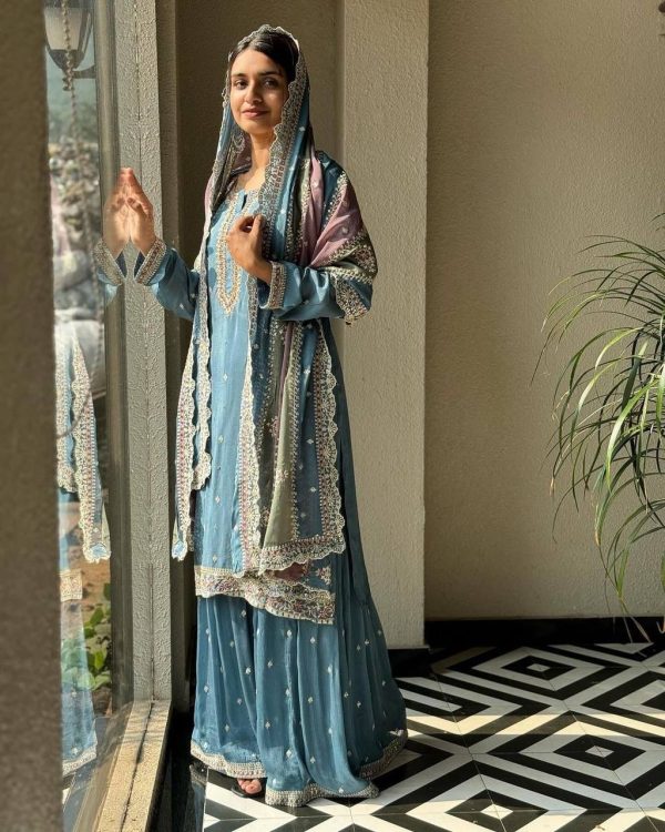 KF 1627 Sky Blue Georgette Salwar Suit Perfect for Wedding, Party, Diwali, Traditional Day, Bridal Wear. Get it for ₹2149. Delivery 4-6 Working Days | Salwar suit, Casual Suits, Creative suits, Designer Suits, Palazzo Suits, Party Wear Suits, Patiala Suits, Straight Suits