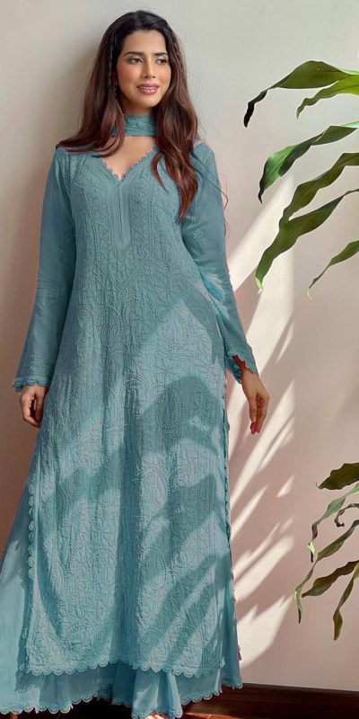 BE 170 Sky Blue Color Georgette Thread Embroidery Salwar Suit Wedding, Party, Festive events, etc.  Expected Delivery  4-6 Working Days @1999/- | Salwar suit, Casual Suits, Creative suits, Designer Suits, Palazzo Suits, Party Wear Suits, Patiala Suits, Straight Suits