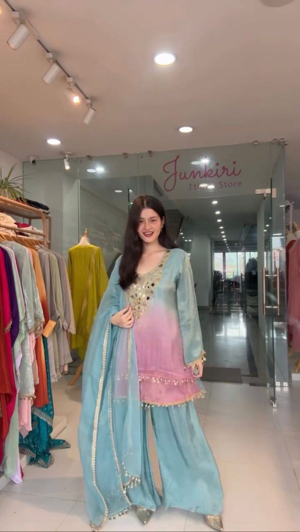 LG 2008 Sky Blue Printed Crape Silk with Mirror Work & Embroidery Work Salwar Suit . Affordable Price ₹1949. Delivery 4-6 Working Days. Shop now. | Jump Suits, Tops & Bottoms, Track Suits, Salwar suit, Casual Suits, Creative suits, Designer Suits, Palazzo Suits, Party Wear Suits, Patiala Suits, Straight Suits, Trendy Wear