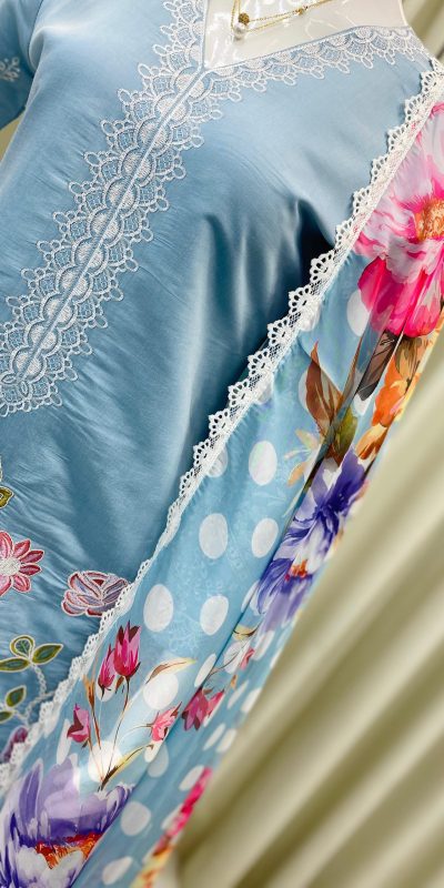 BE 373 Sky Blue Roman Silk Embroidery Work & Lace Work Salwar Suit in. Available at ₹2149 only. Delivery 4-6 Working Days. Shop now. | Jump Suits, Salwar suit, Casual Suits, Creative suits, Designer Suits, Palazzo Suits, Party Wear Suits, Patiala Suits, Straight Suits