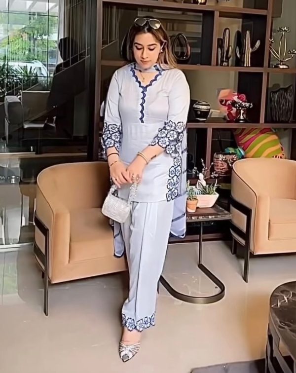 VLM 292 White in French Crap Digital Print & Embroidery Work Salwar Suit . Festive Deal ₹1799. Delivery 4-6 Working Days. Shop now. | Jump Suits, Salwar suit, Casual Suits, Creative suits, Designer Suits, Palazzo Suits, Party Wear Suits, Patiala Suits, Straight Suits