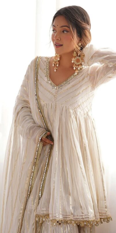 SRK 5300 White Mal Chanderi With Lace Work & Mirror Work Salwar Suit . Get it for ₹2099. Delivery 4-6 Working Days. Shop now. | Jump Suits, Tops & Bottoms, Track Suits, Salwar suit, Casual Suits, Creative suits, Designer Suits, Palazzo Suits, Party Wear Suits, Patiala Suits, Straight Suits, Trendy Wear