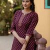 INLI Blush 2.0 Wine Cotton Printed Designer Work Kurti in . Wedding, Party, Festive, Events, Special Price ₹1269. Delivery 4-6 Working Days. Shop now. | Kurti, Bollywood Kurti, Creative Kurtis, Designer Kurti, Party Wear Kurti, Selfie Kurti