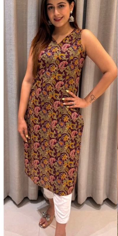 INLI Blush 7.0 Wine Color Cotton With Printed Designer Work Kurti . Get it for ₹1269. Delivery 4-6 Working Days. Shop now. | Kurti, Bollywood Kurti, Creative Kurtis, Designer Kurti, Party Wear Kurti, Selfie Kurti