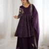ZSR 3134 Wine Crunchy Silk Salwar Suit Perfect for Wedding, Party, Sangeet, Anniversary, Housewarming Introductory Price ₹2399. Delivery 4-6 | Jump Suits, Salwar suit, Casual Suits, Creative suits, Designer Suits, Palazzo Suits, Party Wear Suits, Patiala Suits, Straight Suits