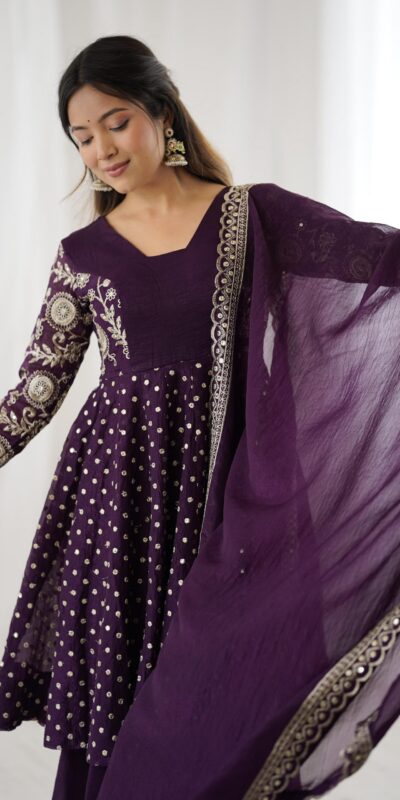 ZSR 3134 Wine Crunchy Silk Salwar Suit Perfect for Wedding, Party, Sangeet, Anniversary, Housewarming Introductory Price ₹2399. Delivery 4-6 | Jump Suits, Salwar suit, Casual Suits, Creative suits, Designer Suits, Palazzo Suits, Party Wear Suits, Patiala Suits, Straight Suits