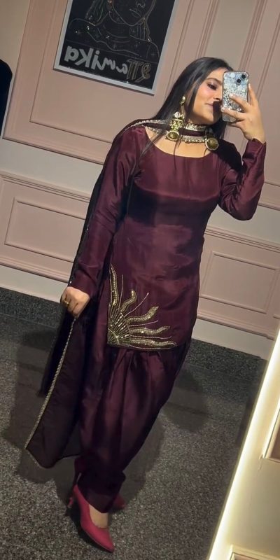 ZSR 3120 Wine Natural Crep Silk Lace Border & Lace Work Salwar Suit in With Hand Work With Full Sleeve. Festive Deal ₹1799. Delivery 4-6 Working Days. | Jump Suits, Tops & Bottoms, Track Suits, Salwar suit, Casual Suits, Creative suits, Designer Suits, Palazzo Suits, Party Wear Suits, Patiala Suits, Straight Suits, Trendy Wear