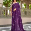 BT 1104 Wine Natural silk with Thread Embroidery & Embroidery Work Saree . Now at just ₹1549. Delivery 4-6 Working Days. Shop now. | Sarees, Bollywood Sarees, Creative Sarees, Designer Sarees, Embroidered Sarees, Ethnic Saree, Modern Digital sarees, Party Wear Sarees