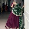 LNB 1692 Wine Pure Rayon Embroidery Work & Sequins Work Lehenga Choli in . Now at just ₹3199. Delivery 4-6 Working Days. Shop now. | Lehenga, Bollywood Lehenga, Creative Lehenga, Designer Lehenga, Embroidered Lehenga, Party Wear Lehenga
