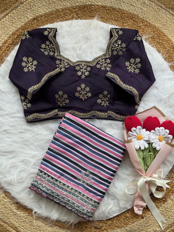AC MIRA Wine in Soft Organza Embroidery Work & Lace Work Saree . Get it for ₹2449. Delivery 4-6 Working Days. Shop now. | Sarees, Bollywood Sarees, Creative Sarees, Designer Sarees, Embroidered Sarees, Ethnic Saree, Modern Digital sarees, Party Wear Sarees