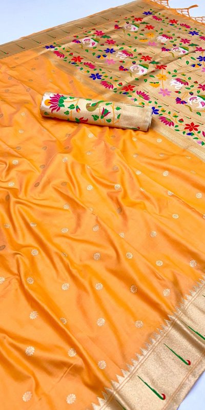 MB 150 Yellow A Pethani silk Saree Perfect for Wedding, Party, Baisakhi, Reception, Traditional Day – . Affordable Price ₹2549. Delivery 4-6 Working | Sarees, Bollywood Sarees, Creative Sarees, Designer Sarees, Embroidered Sarees, Ethnic Saree, Modern Digital sarees, Party Wear Sarees