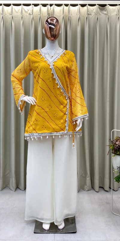 BE 399 Yellow in Georgette Cowrie Work & Lace Work Salwar Suit . Special Price ₹1799. Delivery 4-6 Working Days. Shop now. | Jump Suits, Tops & Bottoms, Track Suits, Salwar suit, Casual Suits, Creative suits, Designer Suits, Palazzo Suits, Party Wear Suits, Patiala Suits, Straight Suits, Trendy Wear
