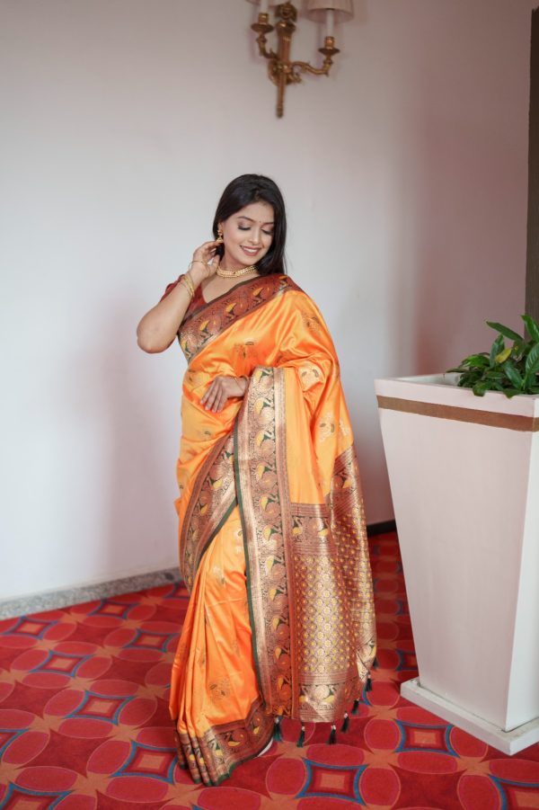 MB Paithani-3 Yellow in Pethani Silk Zari Work & Lace Work Saree . Grab it for ₹2199. Delivery 4-6 Working Days. Shop now. | Sarees, Bollywood Sarees, Creative Sarees, Designer Sarees, Embroidered Sarees, Ethnic Saree, Modern Digital sarees, Party Wear Sarees