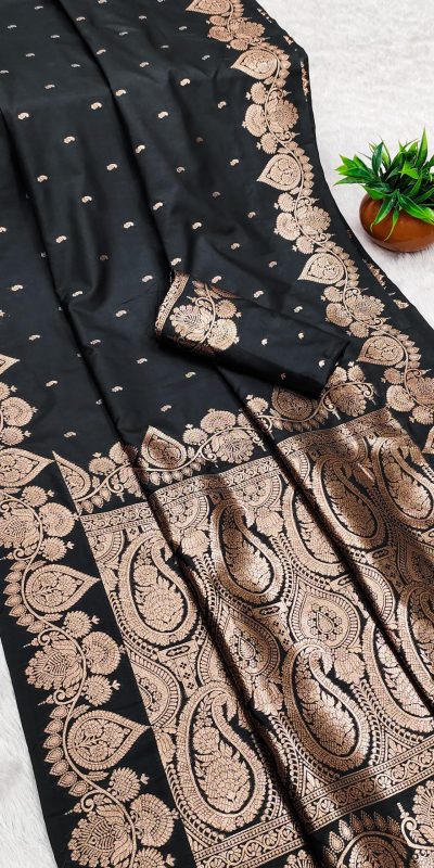MB 142 Black Banarasi Silk with Zari Work & Lace Work Saree . Affordable Price ₹1899. Delivery 4-6 Working Days. Shop now. | Sarees, Bollywood Sarees, Creative Sarees, Designer Sarees, Embroidered Sarees, Ethnic Saree, Modern Digital sarees, Party Wear Sarees