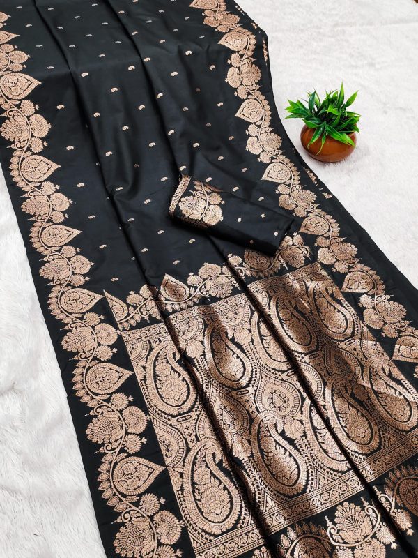 MB 142 Black Banarasi Silk with Zari Work & Lace Work Saree . Affordable Price ₹1899. Delivery 4-6 Working Days. Shop now. | Sarees, Bollywood Sarees, Creative Sarees, Designer Sarees, Embroidered Sarees, Ethnic Saree, Modern Digital sarees, Party Wear Sarees