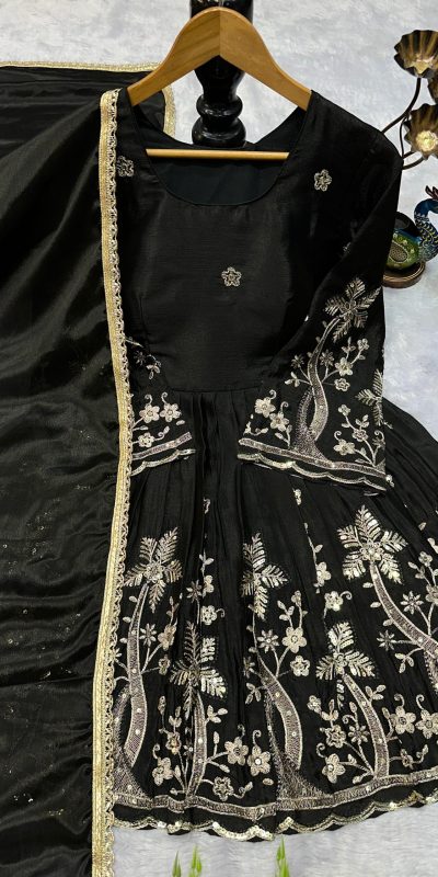 VLM 300 Black Chinon Silk with Lace Work & Embroidery Work Salwar Suit . Affordable Price ₹1899. Delivery 4-6 Working Days. Shop now. | Jump Suits, Salwar suit, Casual Suits, Creative suits, Designer Suits, Palazzo Suits, Party Wear Suits, Patiala Suits, Straight Suits