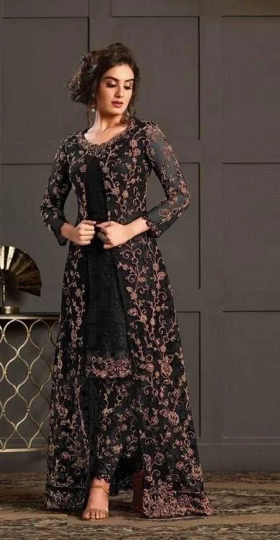 FC 4592 Black Net Salwar Suit with Stone Work. Wedding, Party, Festive, Events, Now at just ₹2449. Delivery 4-6 Working Days. Shop now. | Jump Suits, Salwar suit, Casual Suits, Creative suits, Designer Suits, Palazzo Suits, Party Wear Suits, Patiala Suits, Straight Suits