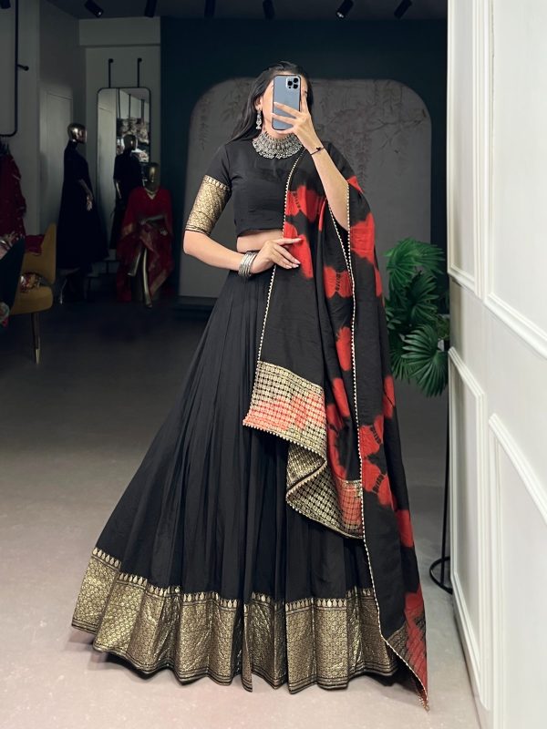 LNB 1907 Black in Pure Chanderi Zari Work & Lace Work Lehenga Choli . Best Price ₹2399. Delivery 4-6 Working Days. Shop now. | Lehenga, Bollywood Lehenga, Creative Lehenga, Designer Lehenga, Embroidered Lehenga, Party Wear Lehenga