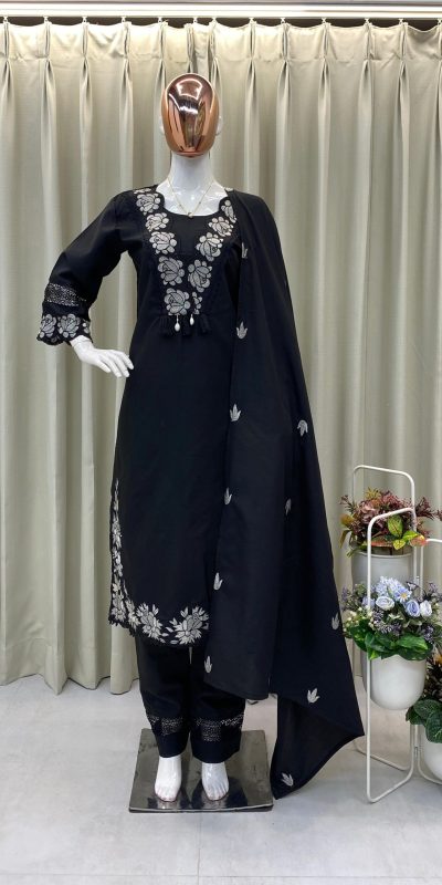 BE 385 Rust Color Rayon Slub Cotton Embroidery Wor Salwar Suit Casual, Wedding, Festive, Events . Expected Delivery  4-6 Working Days @1899/- only      | Jump Suits, Salwar suit, Casual Suits, Creative suits, Designer Suits, Palazzo Suits, Party Wear Suits, Patiala Suits, Straight Suits