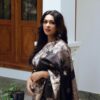 Black Soft Lichi Silk Rich Pallu Work Border Saree