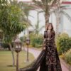 Black Viscose Velvet Embroidery Work Lehenga Choli