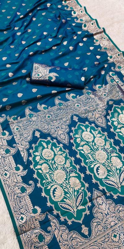 MB 43 Blue Color Banarasi silk Saree with Lace Work & Zari Work. Wedding, Party, Festive Grab it for ₹1899. Delivery 4-6 Working Days. Shop now. | Sarees, Bollywood Sarees, Creative Sarees, Designer Sarees, Embroidered Sarees, Ethnic Saree, Modern Digital sarees, Party Wear Sarees