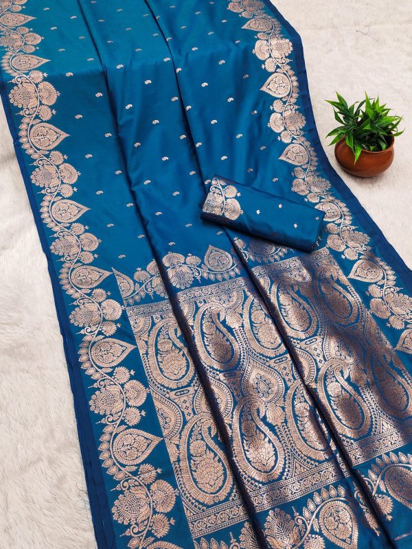 MB 142 Blue Banarasi Silk with Zari Work & Lace Work Saree . Affordable Price ₹1899. Delivery 4-6 Working Days. Shop now. | Sarees, Bollywood Sarees, Creative Sarees, Designer Sarees, Embroidered Sarees, Ethnic Saree, Modern Digital sarees, Party Wear Sarees