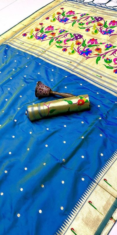 MS 530 Blue Pure Banarasi Silk Saree. Perfect for Wedding, Party, Family Gatherings, Ethnic Day, Eid – Affordable Price ₹1649. Delivery 4-6 Working Days | Sarees, Bollywood Sarees, Creative Sarees, Designer Sarees, Embroidered Sarees, Ethnic Saree, Modern Digital sarees, Party Wear Sarees