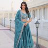 Ram 064 Blue Pure Chinon Lehenga Choli with Embroidery Work. Introductory Price ₹3049. Delivery 4-6 Working Days. Shop now. | Lehenga, Bollywood Lehenga, Creative Lehenga, Designer Lehenga, Embroidered Lehenga, Party Wear Lehenga
